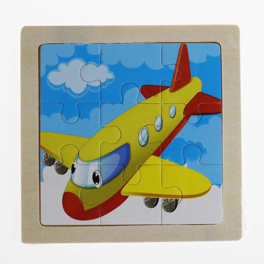 Children cartoon 3D puzzle 9 pieces puzzle animal wooden - Here2Save