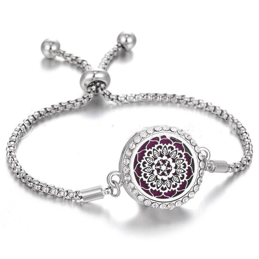 Hollow Stainless Steel Adjustable Aromatherapy Bracelet Jewelry - Here2Save