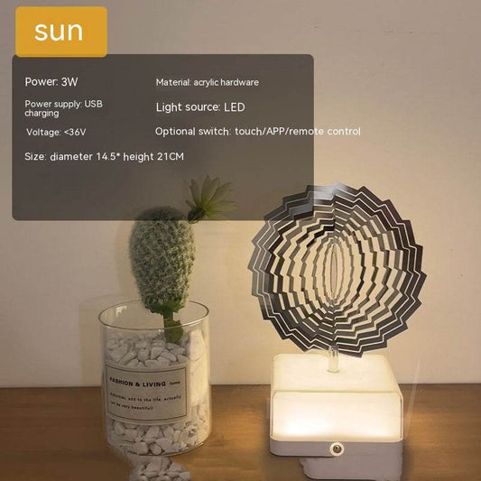Creative Three-dimensional Rotating Ambience Light Bedroom - Here2Save