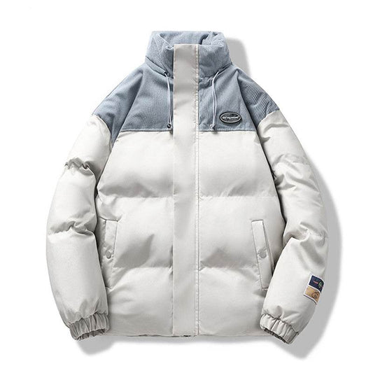 Men's Coat Winter Warm Casual Stand-up Collar Down Cotton Coat Fashion Loose Sports Thickened Outwear Coats - Here2Save
