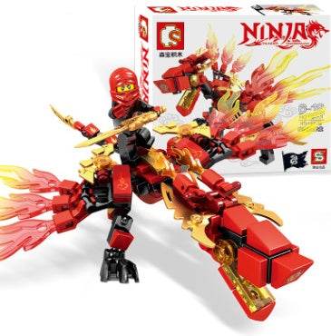 8 building blocks dragon tribe puzzle assembled dinosaur toys - Here2Save