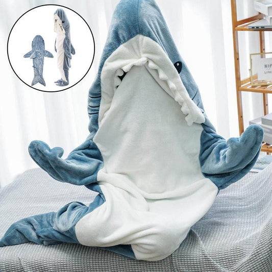 Cartoon Shark Sleeping Bag Pajamas Office Nap Shark Blanket Karakal High Quality Fabric Mermaid Shawl Blanket For Children - Here2Save