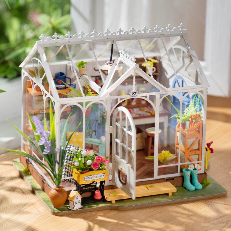 Rolife Mengyu Flower Minature House DIY Building Toys With LED Light For Gifts - Here2Save