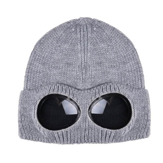 Windproof Mirror And Fleece Knitted Warm Wool Hat - Here2Save