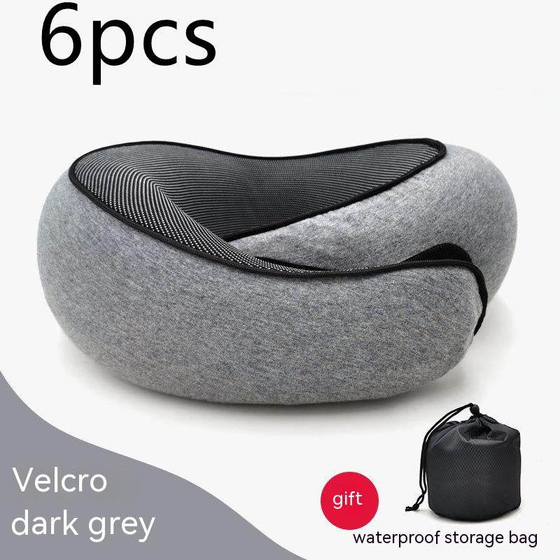Travel Neck Pillow Non-Deformed Airplane Pillow Travel Neck Cushion Durable U-Shaped Travel Memory Cotton Nap Neck Pillow - Here2Save