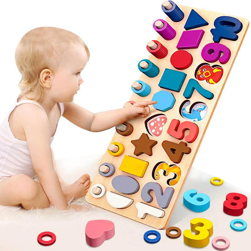 Number puzzle logarithmic board building blocks - Here2Save