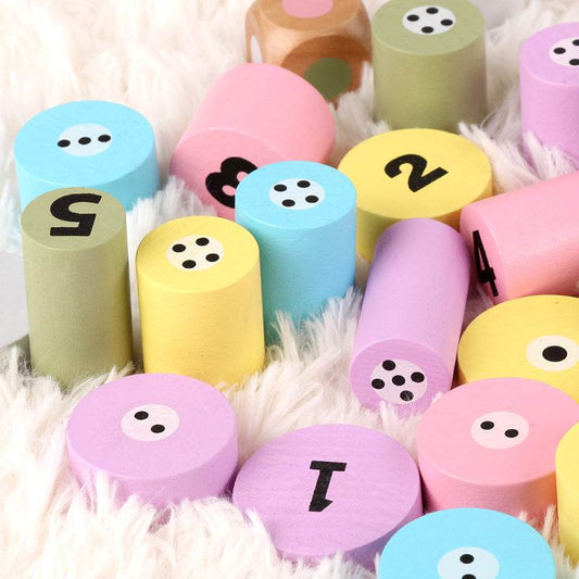 Wooden Color Stacked High Building Blocks Adult Tabletop Game - Here2Save