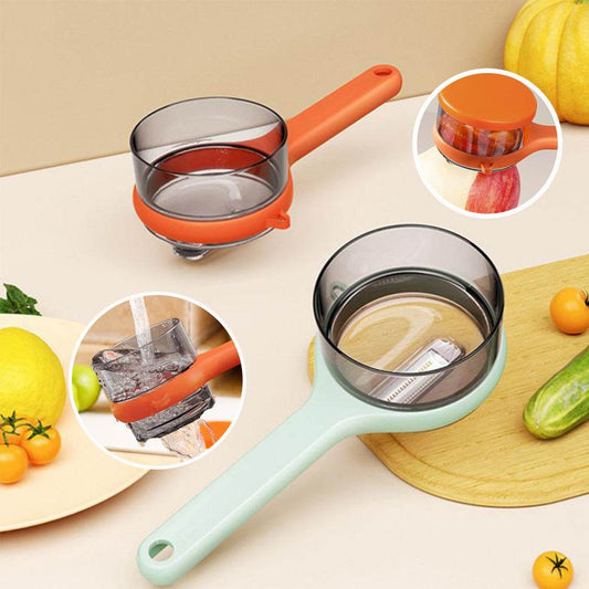 Kitchen Multi-Functional Peeler With Bucket Storage Scratcher Fruit Peeling Knife Storage Peeler Kitchen Gadgets - Here2Save