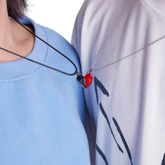 Creative Magnet Necklace Love Heart Broken Men And Women - Here2Save