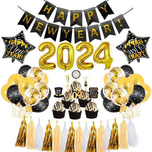 2024 New Year Suit Party Decoration Layout - Here2Save