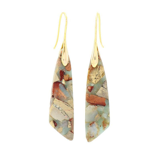 Bohemian Emperor Stone Geometric Pendant Earrings - Here2Save