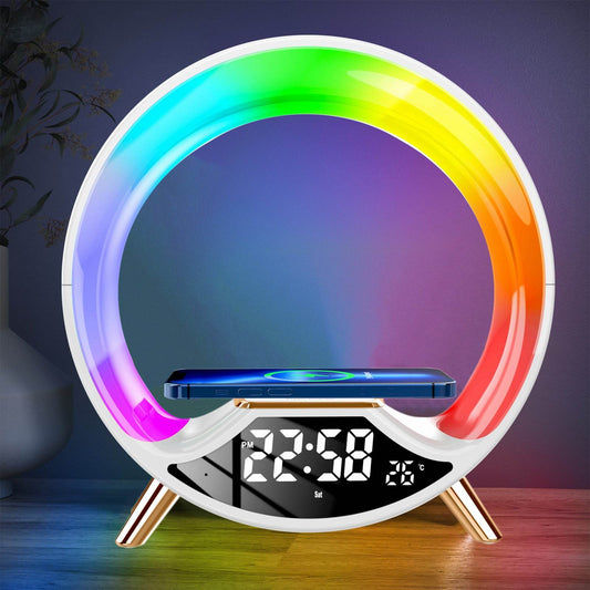 O Light Three In One Wireless Charging Multifunctional Bluetooth Speaker Night Light - Here2Save