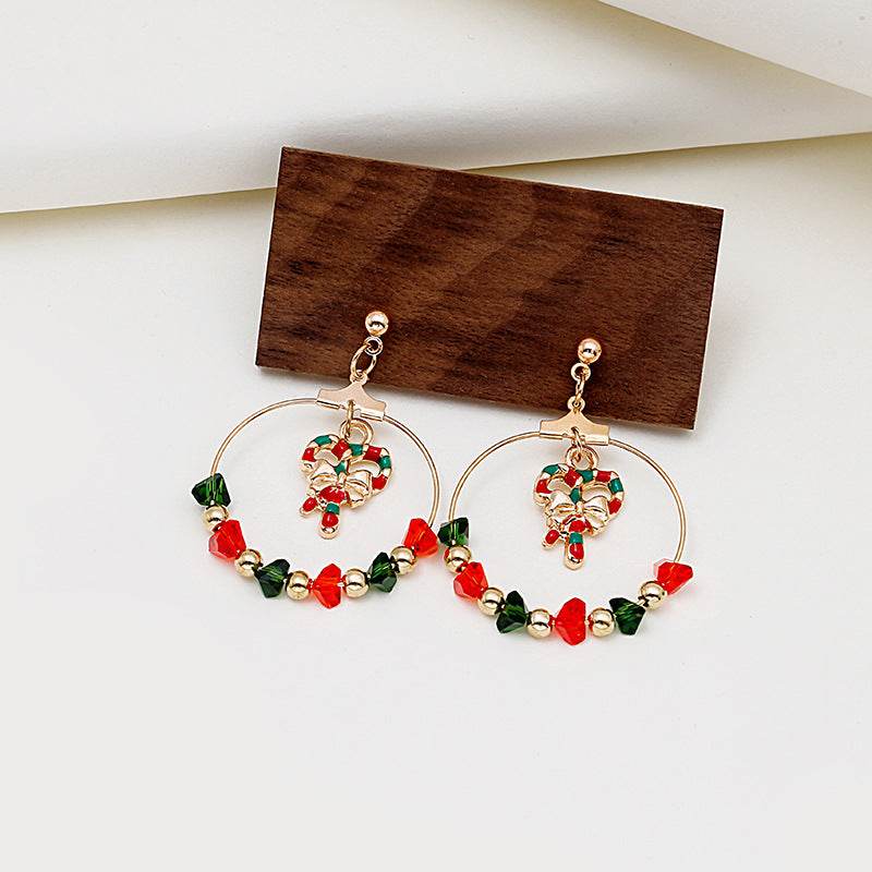 Cartoon Christmas Series Earrings Santa Gifts - Here2Save