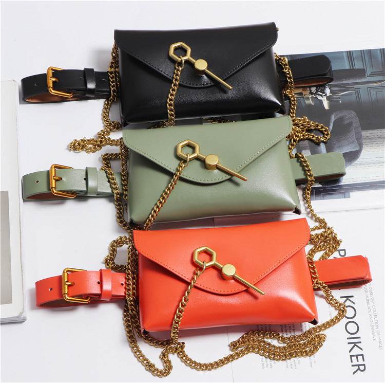 Mobile Phone Messenger Bag With Chain Detachable Belt - Here2Save