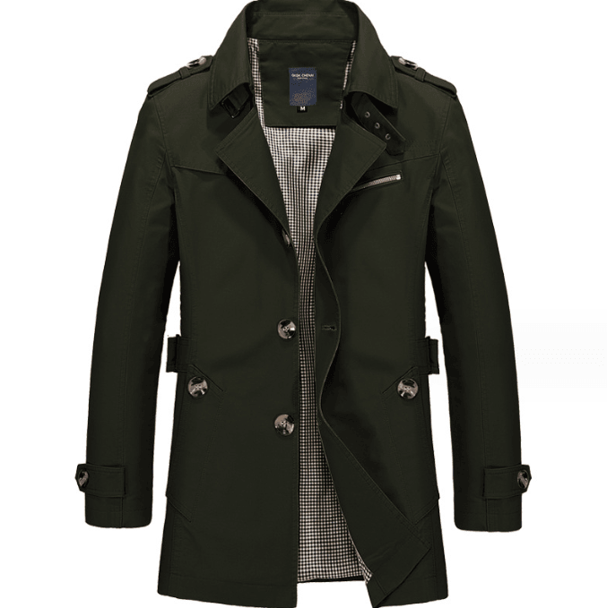 Spring Men's Casual Mid-length Thin Windbreaker Men's Top - Here2Save