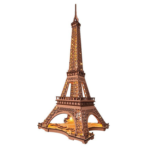 Rolife Night Of The Eiffel Tower Large Wooden Puzzle With 4 Light Shows For Gift - Here2Save