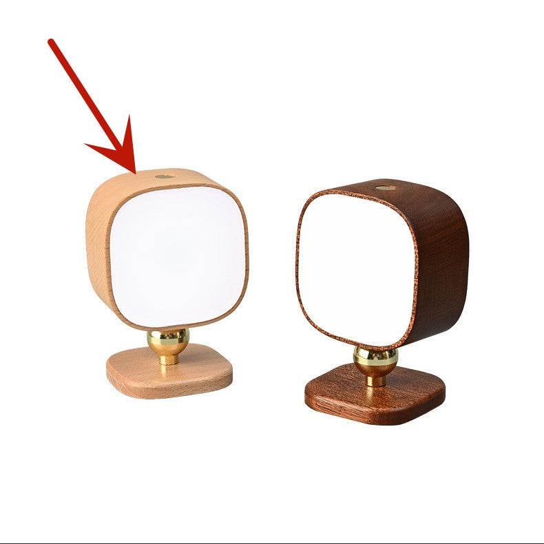 Creative Square Solid Wood Small Night Lamp - Here2Save