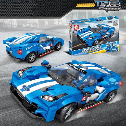 Building Blocks Racing Roadster Children's Puzzle Assembly Small Particles - Here2Save