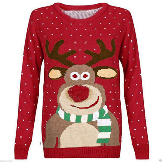 Long-sleeved viscose ball fawn pullover sweater - Here2Save