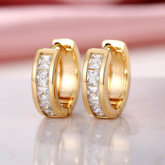 Temperament Wild Fashion Men And Women Square Simple Earrings - Here2Save