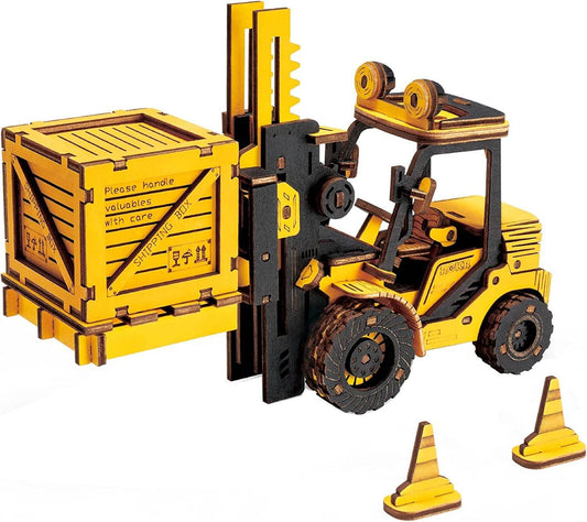 Robotime Rokr Construction Vehicles Truck Toys Set 3D Wooden Puzzles For Boys Toddlers Birthday - Here2Save