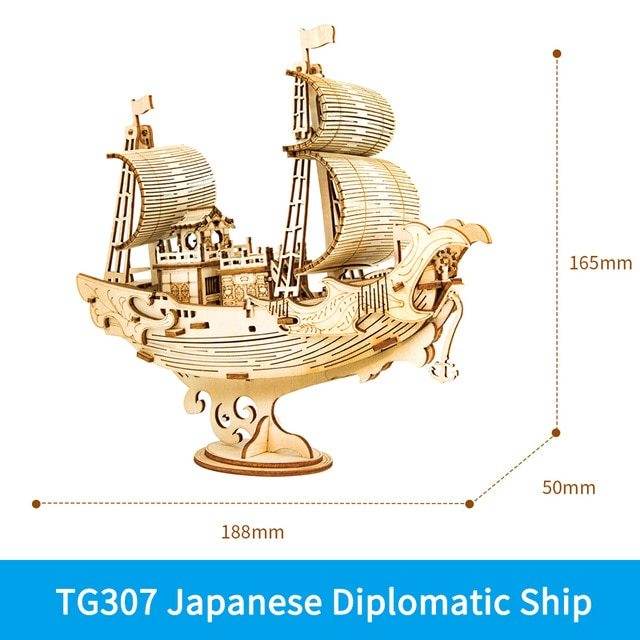 Wooden Puzzle Games Boat & Ship Model Toys For Children Kids Girls Birthday Gift - Here2Save