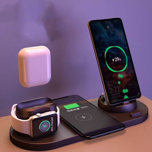 Six-in-one wireless charger for mobile phones - Here2Save