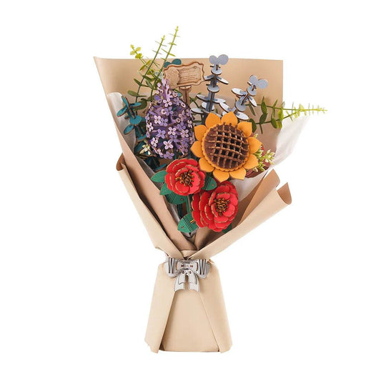 Rowood Wooden Flower Bouquet Puzzle Hand-Make Eco-friend Materials Romantic Gift - Here2Save