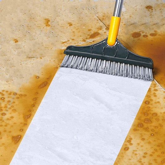 Floor Gap Cleaning Bristles Brush V-broom Rubber Wiper Glass Bathroom Toilet Tile Water Drying Dust Pet Hair Household Scraper - Here2Save
