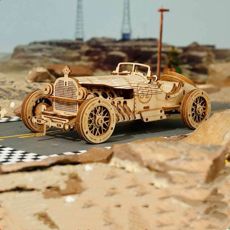 3D Wooden Puzzle Train Model DIY Wooden Train Toy Mechanical Train Model Kit Assembly Model Home Decoration Crafts - Here2Save
