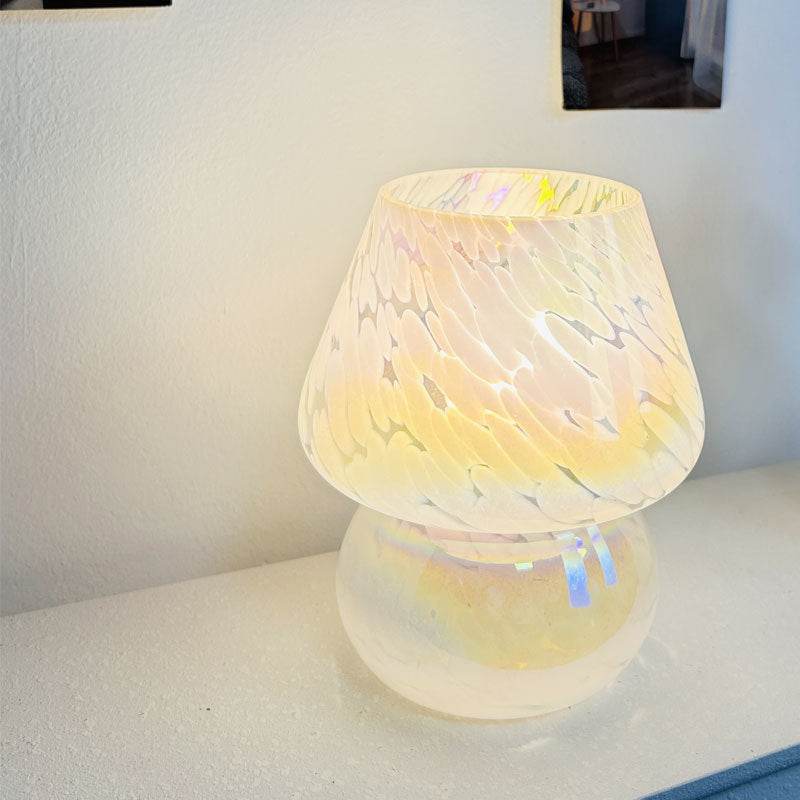 Colorful Mushroom Small Night Lamp Glass Dimmable - Here2Save
