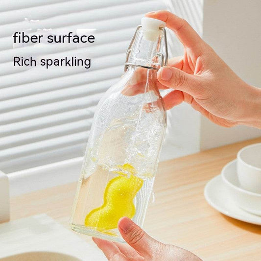 Japanese Imakara Household Kitchen Pea Sponge Bottle Wipe Cleaning Brush Artifact Sponge Wipe - Here2Save
