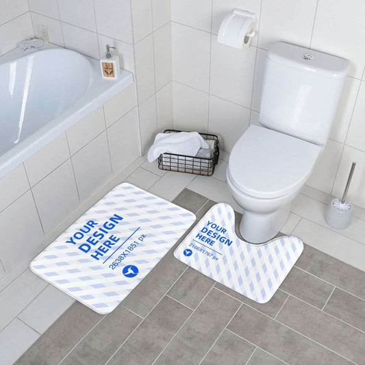 24x16in Flannel Anti-Slip Floor Mats Two Piece Set - Here2Save