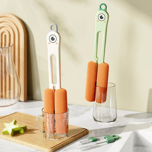 Four-in-one Cup Brush Long Handle Sponge - Here2Save