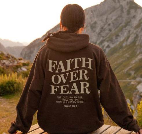 Faith Over Fear Sweatshirt,Christian Shirt,Bible Verse Hoodi - Here2Save