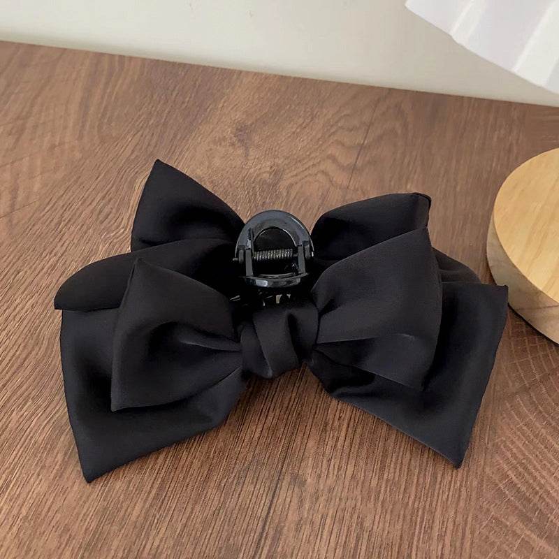 Plain Color XL Bow Ribbon Hair Claw - Here2Save