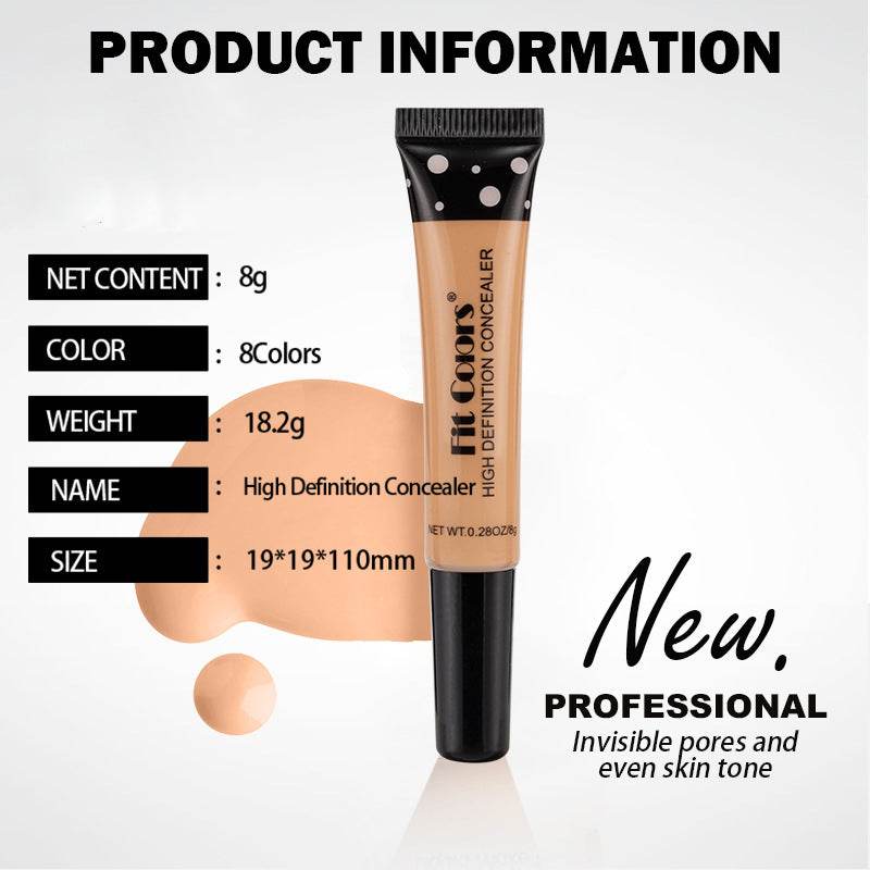 8-color Hose Concealer Concealer Repair Nourishing Liquid Foundation Dark Circles Pock Mark Cross-border - Here2Save