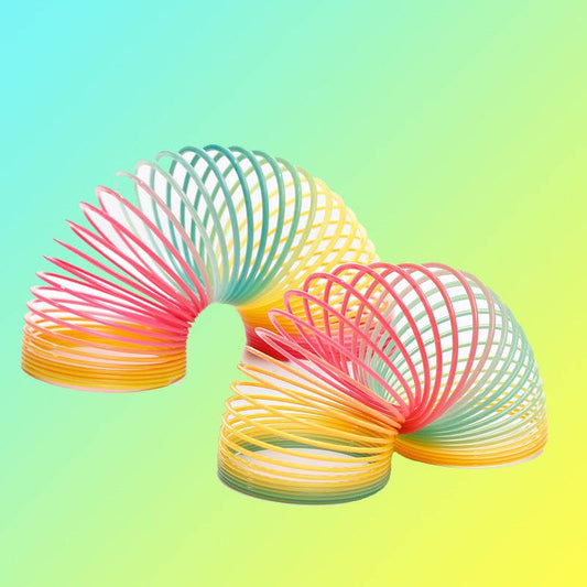 Rainbow Spring Coil Toys Plastic Folding Spring Coil Sports Game Child Funny Fashion Educational Creative Toys Gift For Children - Here2Save