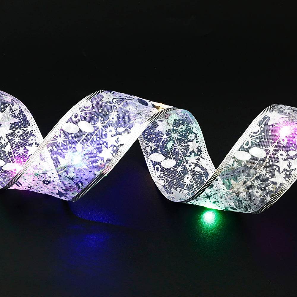 Fairy Lights String Christmas Ribbon Bow Tie - Here2Save