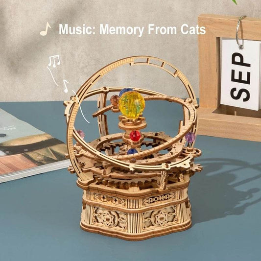 Robotime Rokr Music Box 3D Wooden Puzzle Building Kits Game Assembly Model Toys for Children Kids Birthday Christmas Gifts AMK51 - Here2Save