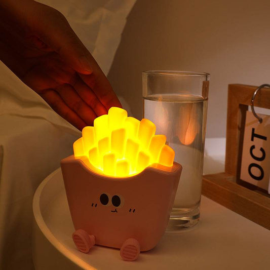 Creative Cute French Fries Night Light Charging Night Rechargeable Lamp Home Decor - Here2Save