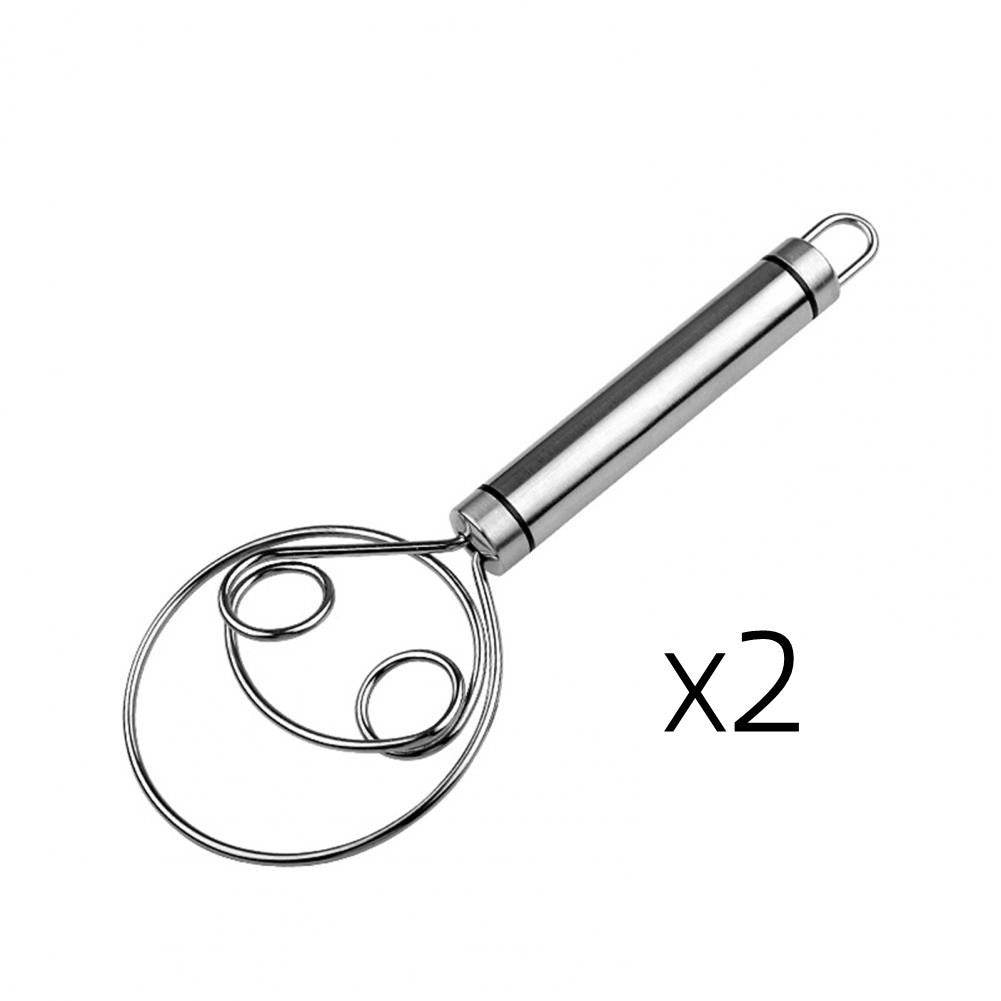 Stainless Steel Danish Flour Binocular Coil Mixer Manual Dough Mixer And Dough Tool Mixing Stick - Here2Save