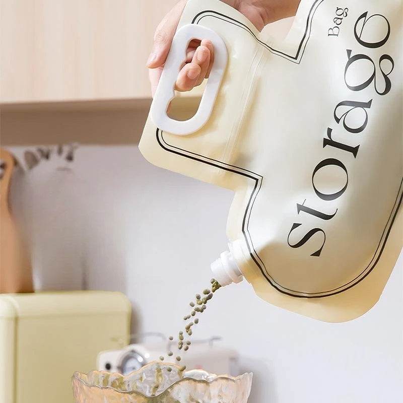 Grain Storage Bag Large Diameter Good Sealing Save Space Food Grade PE Material Rice Wheat Beans Household Kitchen Storage Tools Kitchen Gadgets - Here2Save