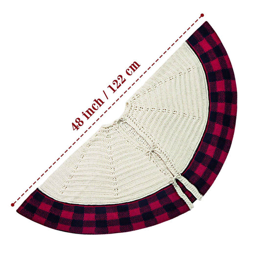 Christmas Decorative Knitted Tree Skirt - Here2Save