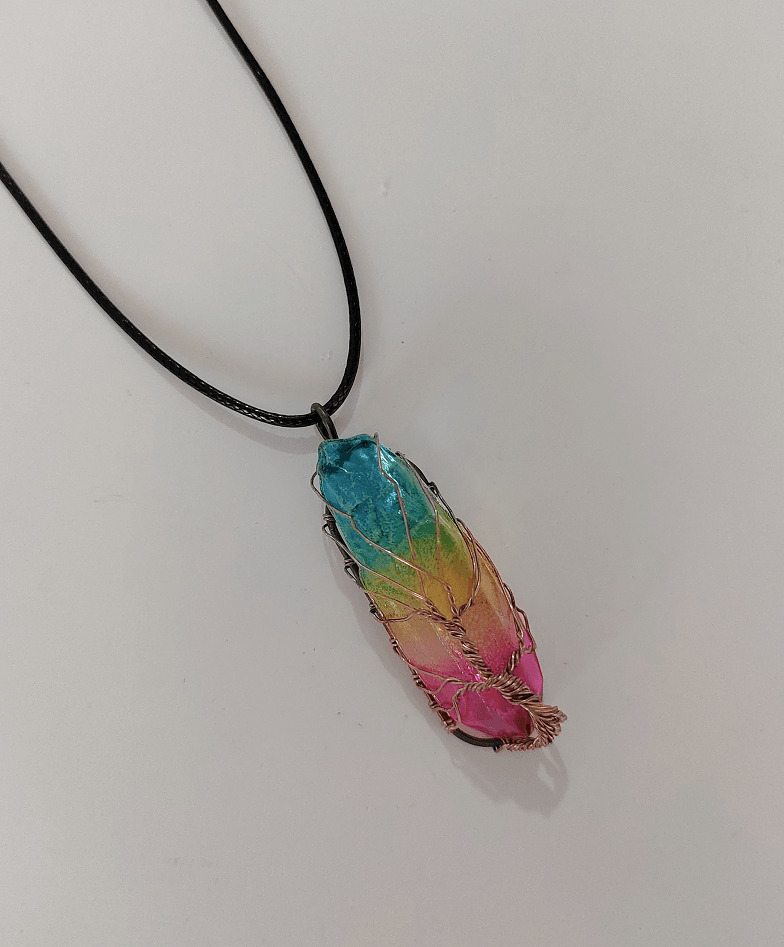 Hot Selling Stone Crystal Pillar Tree Of Life Pendant In Europe And America - Here2Save