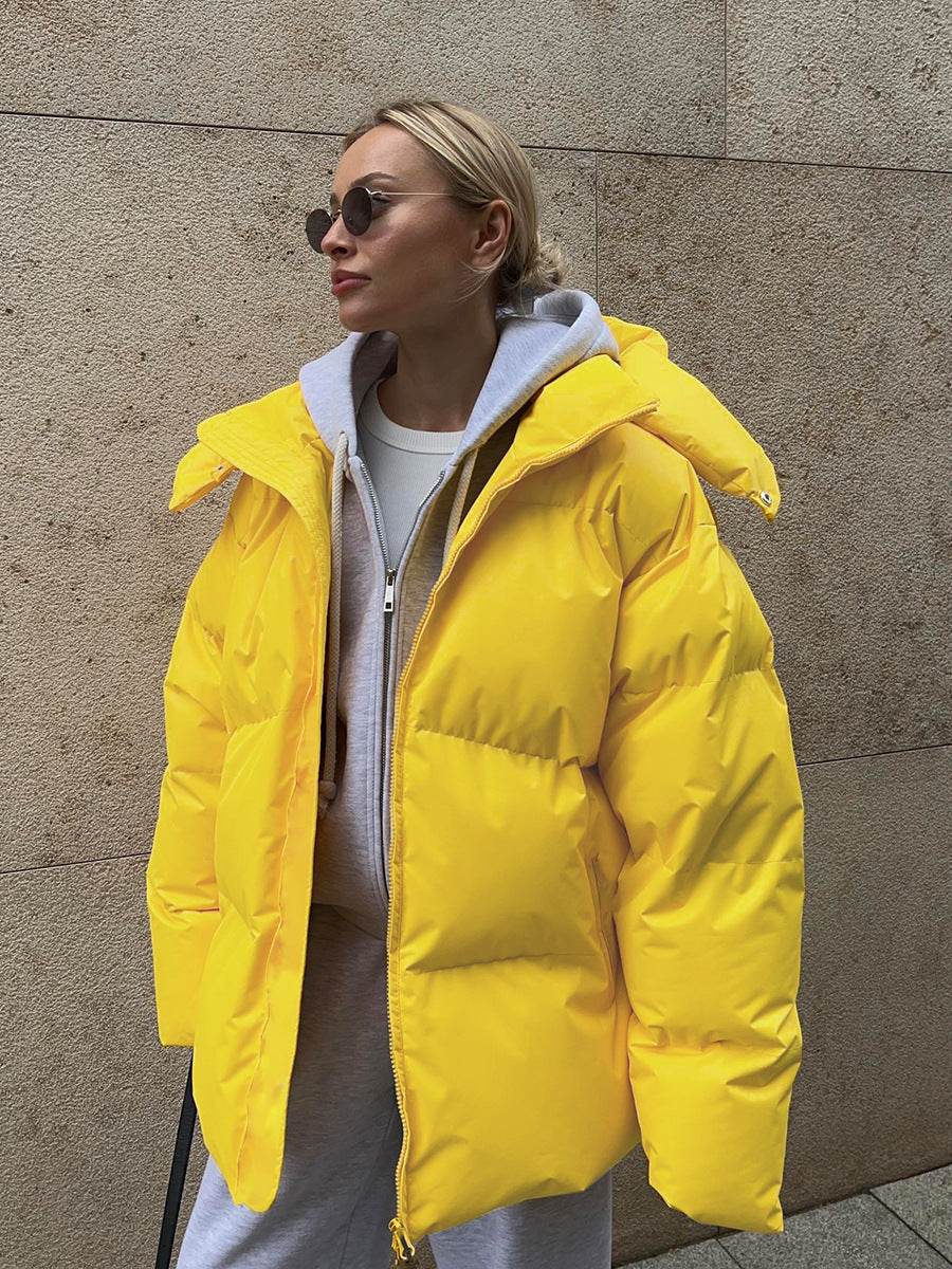 Fashion Coat With Removable Hood Cotton Jacket Winter Warm Windproof Loose Cotton Jacket Loose Parka Outerwear Clothing - Here2Save