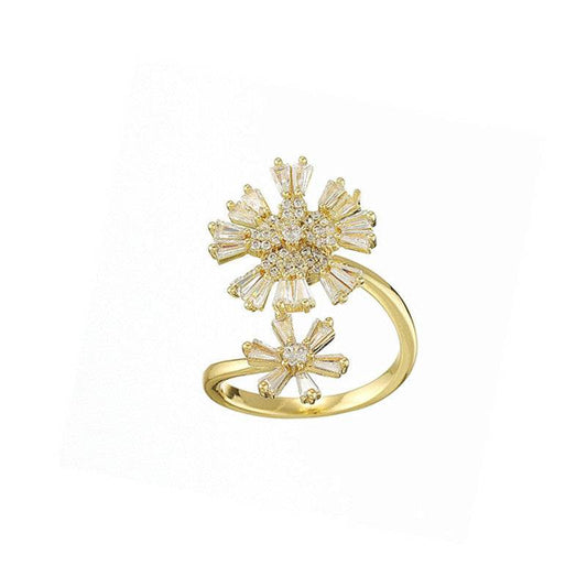 Swivel Crystal Snowflake Rings Are Versatile - Here2Save