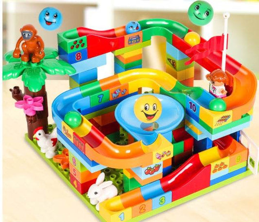 Variety slide large particle world DIY children's educational toys - Here2Save