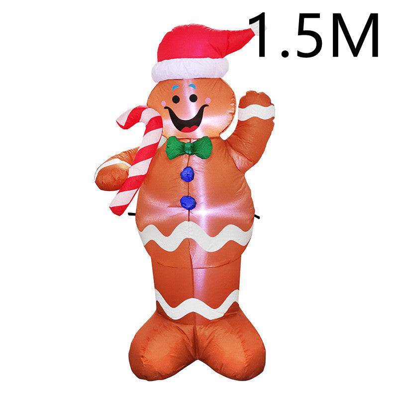 Christmas LED Lights Glowing Santa Tree Snowman Inflatable Doll Outdoor Yard Garden Decor - Here2Save