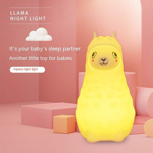 Amazon Creative Cartoon Alpaca Night Light USB Charging Bedside Smart Small Night Lamp Reading Light Gift Sleep - Here2Save